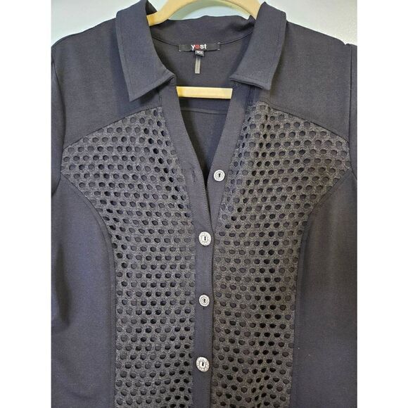 Yest black button up shirt dress. Size 12. - Picture 2 of 4
